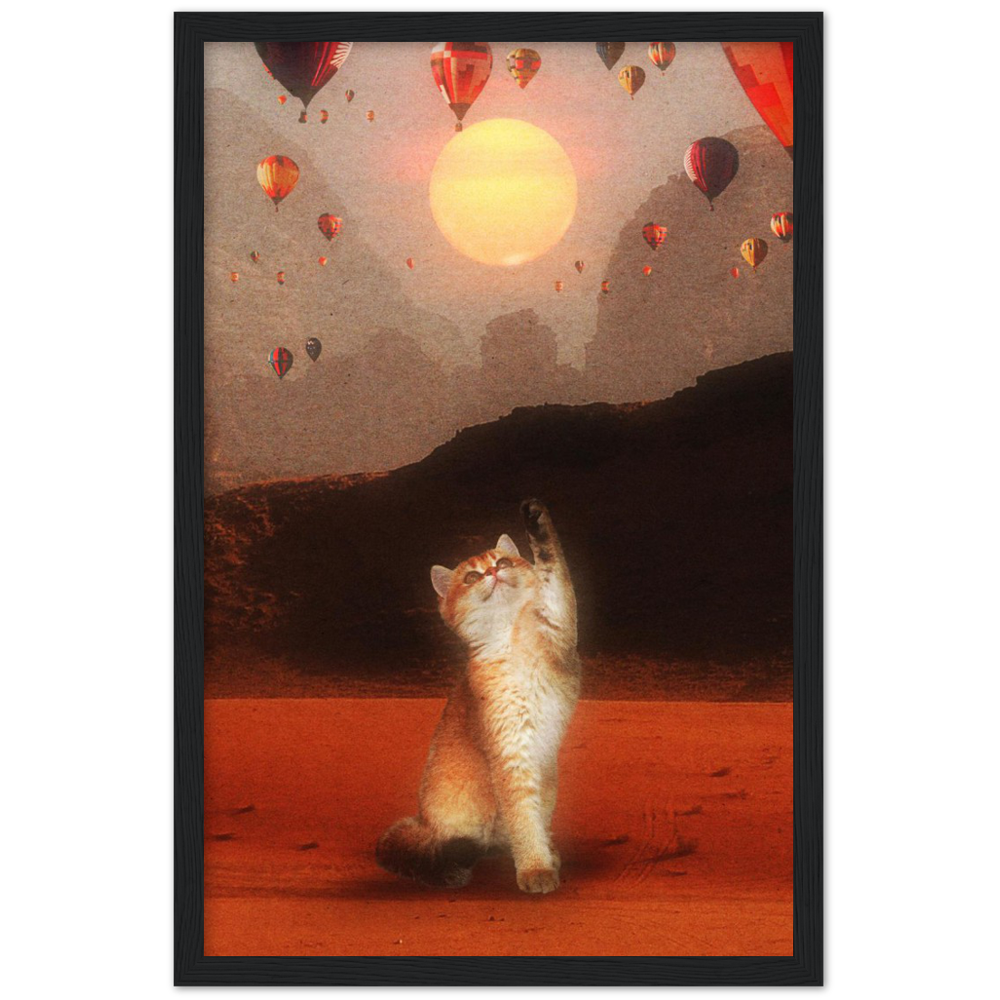 Cat Chasing Hot Air Balloon