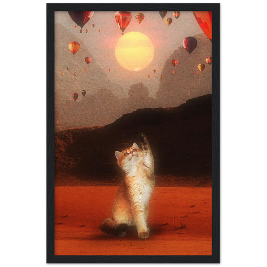 Cat Chasing Hot Air Balloon